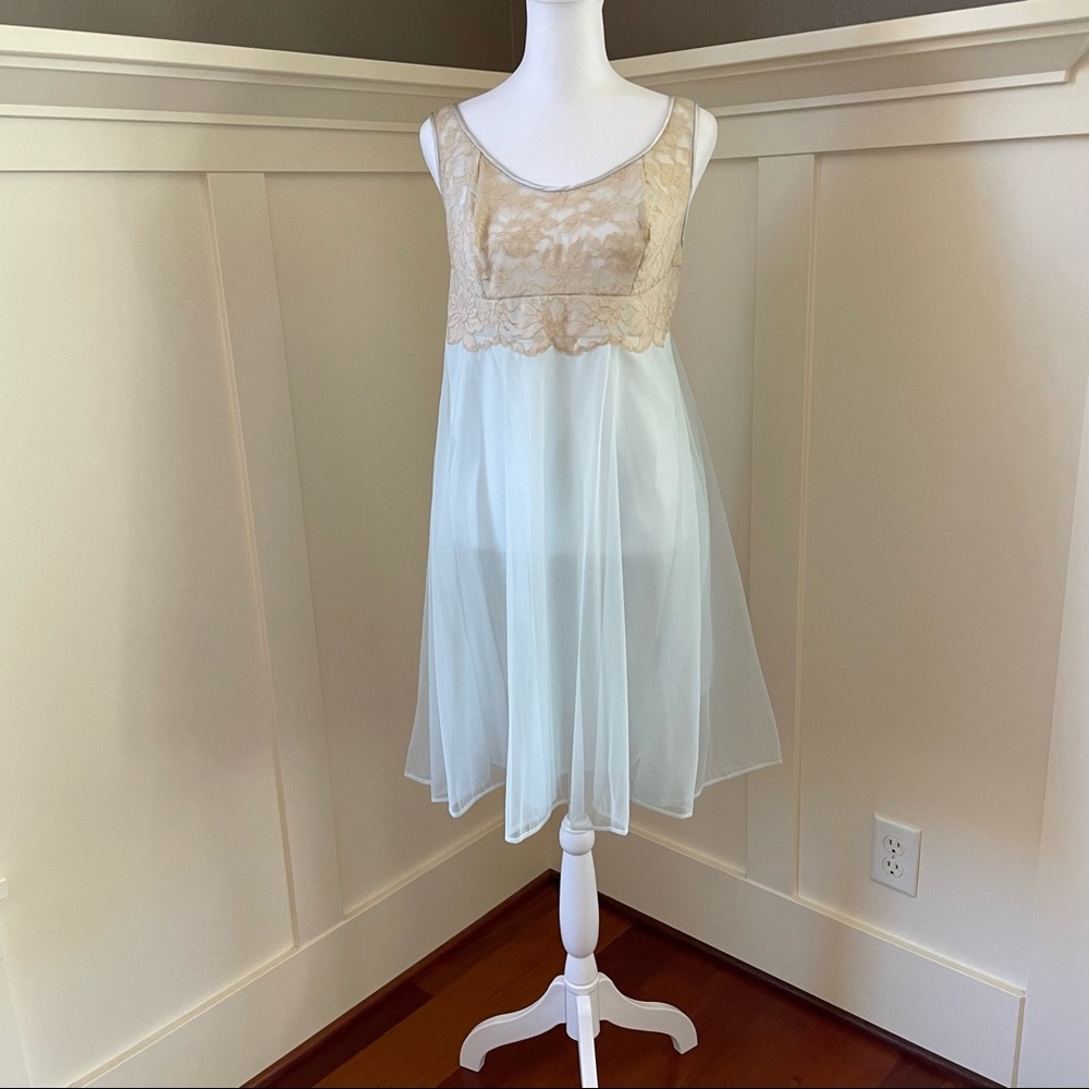 Vintage Vanity Fair Blue Nightgown Small